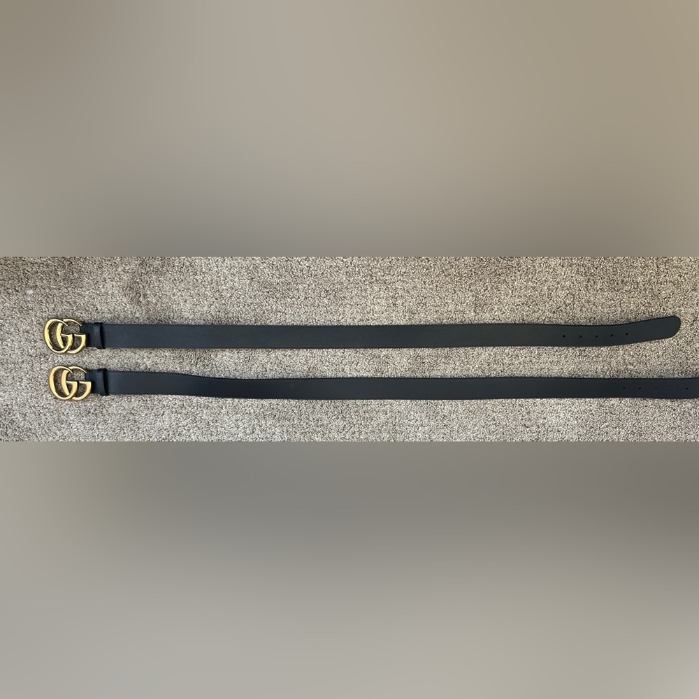 Gucci- Like, Leather Like Belt, Size 90